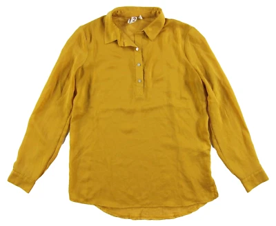 Blusa DOLAN Anthropologie Jersey Amarillo Sedoso Cuello Manga Larga Talla Pequeña Foto 1 de 4