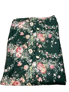 Vtg Mario Buatta Marissa Quilted Reversible Roses Floral Cotton Twin Comforter - Picture 1 of 9