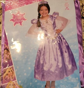 Disney Principessa Raperonzolo Vestito Costume Bambino Finta Halloween Medium Med M 7 8 - Foto 1 di 12
