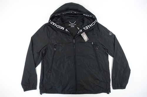 GIACCA FRANGIVENTO MICHAEL KORS CH3205H67F NERA PICCOLO LOGO NASTRO TESSUTO