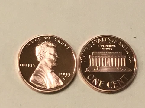 1999 S LINCOLN CENT PENNY GEM PROOF FROM SILVER MINT SETS REALLY NICE HIGH GRADE Cover
