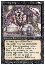 4x Moderate Play, English Regular Nettling Imp 3rd Edition magicmtg