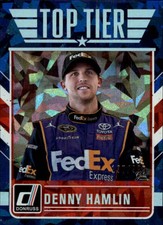 2017 Donruss Top Tier Cracked Ice Racing Card #9 Denny Hamlin /999