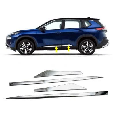 Outside Body Side Molding Chrome Trim Cover Fit for Nissan Rogue/X-Trail 2021-26 Foto 1 de 4