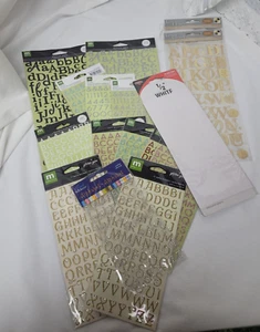 Adesivi alfabeto lotto di 15 autoadesivi shimmer e mix dimensionale mai aperti - Foto 1 di 19