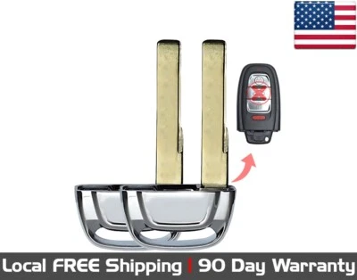 2x New Replacement Key Fob Remote Uncut Insert Blade For Select Audi Vehicles - Image 1 of 4