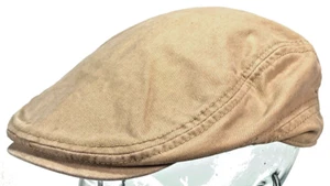 Cabbie Newsboy Caddie Driver Cap-L/XL-Kakhi-Size 7 - Picture 1 of 5