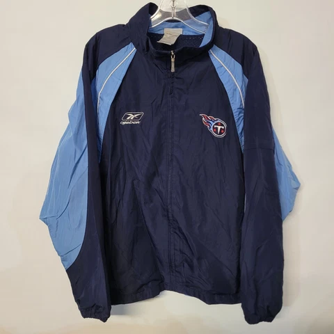 Reebok NFL Tennessee Titans Full-Zip Windbreaker Jacket Mens L Cover