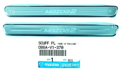 Stainless Scuff Front Plate Cover For Mazda 2 M2 Sedan Hatchback 2015-on Genuine Foto 1 de 4