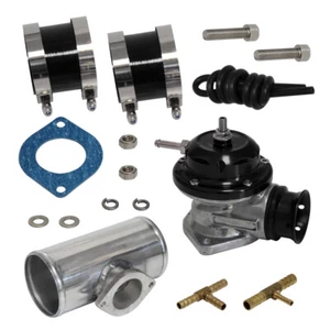 Válvula de soplado 30PSI BOV + Tipo RS 3" Adaptador de tubería de brida Kit de manguera de silicona Negro - Imagen 1 de 9