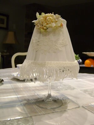 Элегантная белая свеча чай светодиодный абажур HM. Шелковица роза VNT Millinery цветок - Изображение 1 из 4