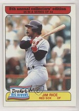 1985 Topps Drake's Big Hitters/Super Pitchers Food Issue Jim Rice #25 HOF