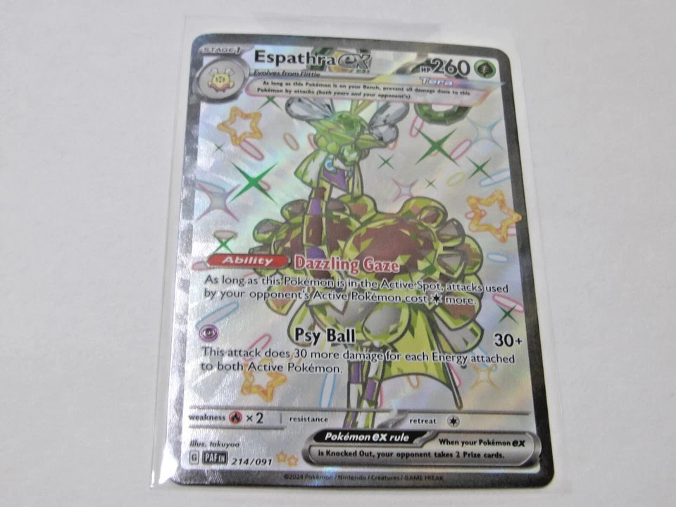 Pokemon Paldean Fates Espathra EX #214/091 NM - Image 1 of 1