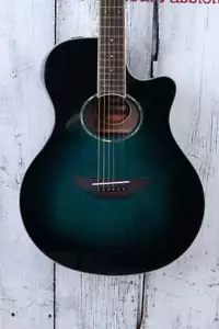 Yamaha APX600 Thinline Cutaway Acoustic Electric Guitar Oriental Blue Burst - Picture 1 of 14