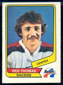 1976-77 OPC O PEE CHEE WHA Hockey #82 Reg Thomas NM-MT Indianapolis Racers Card