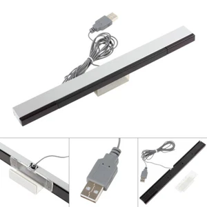USB Wired Infrared Ray Sensor Bar Stand Fit for Nintendo Wii / Wii U Consoles - Picture 1 of 12