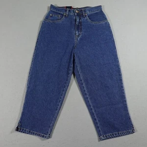 NEW Vintage Halston Size 8 Capri Women's Blue Denim Cropped Jeans NWT - Picture 1 of 9