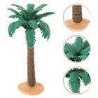  2 Pcs PVC Mini-Palmenmodelle Sandtisch Gefälschter Baum Modellbäume