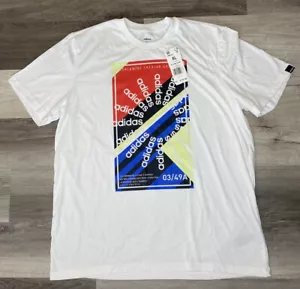 Adidas Shirt Mens Clima Slogan Climalite Graphic T-Shirt Size XL NEW - Picture 1 of 7