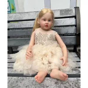 Künstler handgefertigte 30 Zoll Kleinkind Reborn Baby Puppe fertig Mädchen verwurzelte Haare Geschenk - Bild 1 von 4