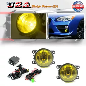 Luces antiniebla amarillas doradas con bombillas H11 y kit de arnés de interruptor para 15-18 Subaru WRX STI - Imagen 1 de 12