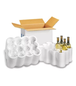 Wine 12 Bottle Wine Shipping, Moving & Packing Kit - Inside 18 x 13 x 15 - Picture 1 of 2