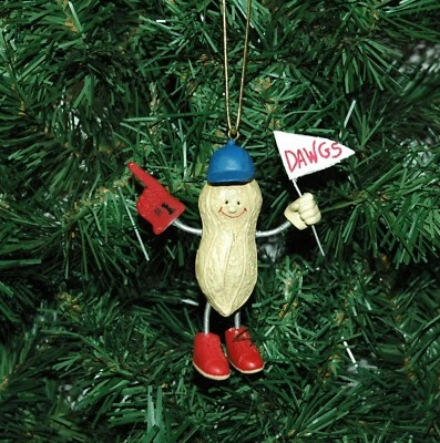 Georgia Bull Dawgs (perros) tuerca deportiva # 1 (cacacahuete de Georgia) adorno de Navidad Foto 1 de 2