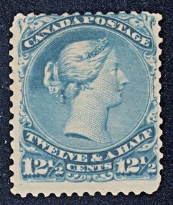 Canada 12 1/2c Large Queen, Scott 28, F MH OG, catalogue - $1,200 - Picture 1 of 2