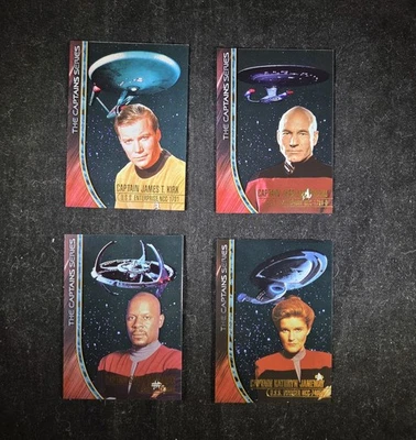 Star Trek Next Generation Season 7 Captains Series Set of 4 - Picard Kirk /1200 - Image 1 of 4