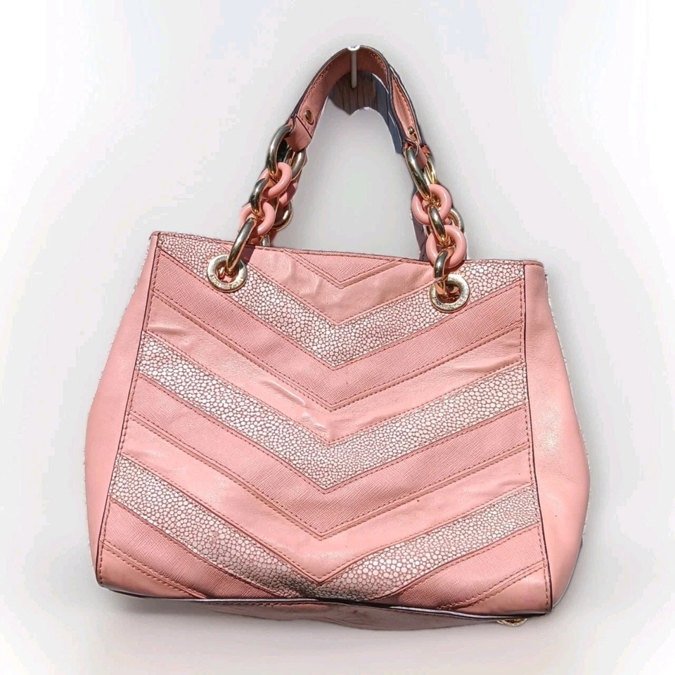 Cartera Michael Kors Rosa Cynthia North South Cierre a Presión  Foto 1 de 4