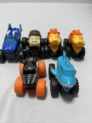 Big Wheel Monster Trucks Animal Lote 6 Contagem Leão Gorila Tubarão Cachorro  - Imagem 1 de 4