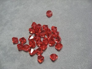 Light Siam Swarovski Crystal Bead Bicone 8mm - Picture 1 of 2
