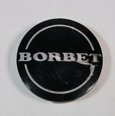 Tapa central de rueda brillante negra "BORBET" - como se quitó - OEM - P/N - 74404 Foto 1 de 4