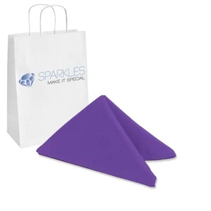 50 pcs 17"x17" inch Polyester Cloth Napkin - Purple - Wedding Linen kt - Picture 1 of 6