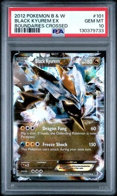 PSA 10 Gem 2012 POKEMON Black & White BOUNDARIES CROSSED #101 BLACK KYUREM EX - Image 1 of 2