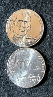 2025  P &D Jefferson Nickel 5¢ cent -  Set of 2 Circulated #1 - Image 1 of 2