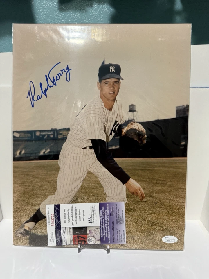 AWESOME Ralph Terry AUTOGRAPHED 11x14 Photo, New York Yankees, JSA - Image 1 of 1