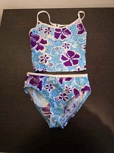 3 Piece LL Bean Kids Swim Wear 2 Tops & Bottom Size 18 Short Sleeve Top - Picture 1 of 8