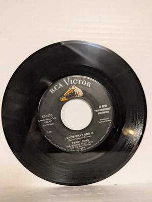 45 ~ Perry Como: "Delaware / I Know What God Is" 1960 RCA Victor (EX) Foto 1 de 4