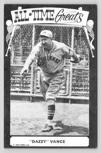 Dazzy Vance All Time Greats c1973 TCMA Ltd. Baseball Player MLB VTG UNP Postcard - Picture 1 of 2