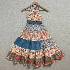 Matilda Jane Happy & Free Ocean Breeze Maxi Dress Girls 6 Boho Colorful Sundress - Picture 1 of 12