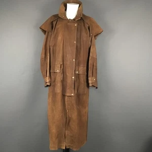Adventure Bound Leder Staubmantel Herren M braun Western Ranch gebraucht original - Bild 1 von 20