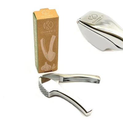 Garlic Press Genuine Olivers Kitchen Stainless Steel Food Grade Ginger Crusher - Image 1 of 4