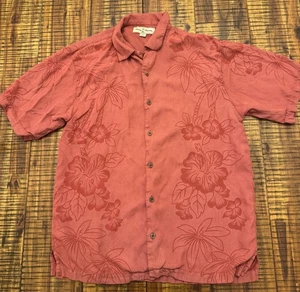 Tommy Bahama kleines rotes Hawaiihemd Seide für Herren - Bild 1 von 12