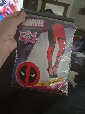 Leggings padrão adulto Marvel Lady Deadpool fantasia de Halloween cosplay - Imagem 1 de 4