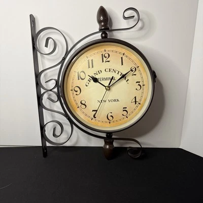 Двусторонние настенные часы 7 дюймов винтажные настенные часы ретро поезд - Изображение 1 из 4