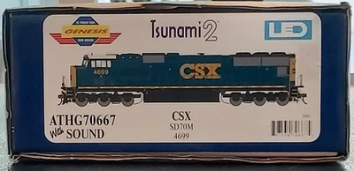 NEW ATHEARN GENESIS ATHG70667 CSX SD70M #4699 W/DCC & TSUNAMI 2  - Image 1 of 4