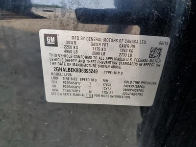 Used Automatic Transmission Shift Lever Assembly fits: 2013 Chevrolet Equinox  G - Image 1 of 4