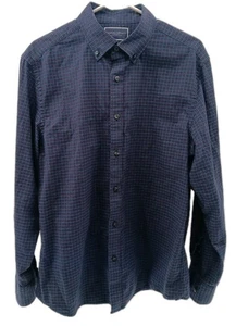 Charles Tyrwhitt Hemd Herren Large Blau Slim Grid Check Karo Business Freizeit  - Bild 1 von 7