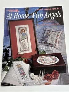Leisure Arts At Home With Angels 12 Designs Cross Stitch Pattern 2638 - Picture 1 of 7